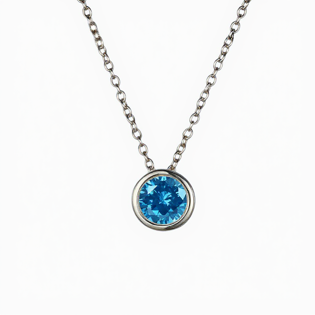 Necklace with birthstone Close to the heart
