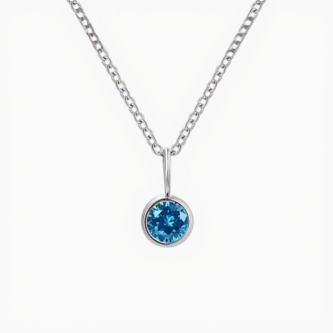 Necklace with crystal - The color of my month