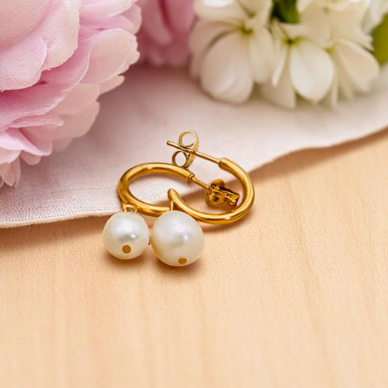 Earrings with freshwater pearls Morning Dew