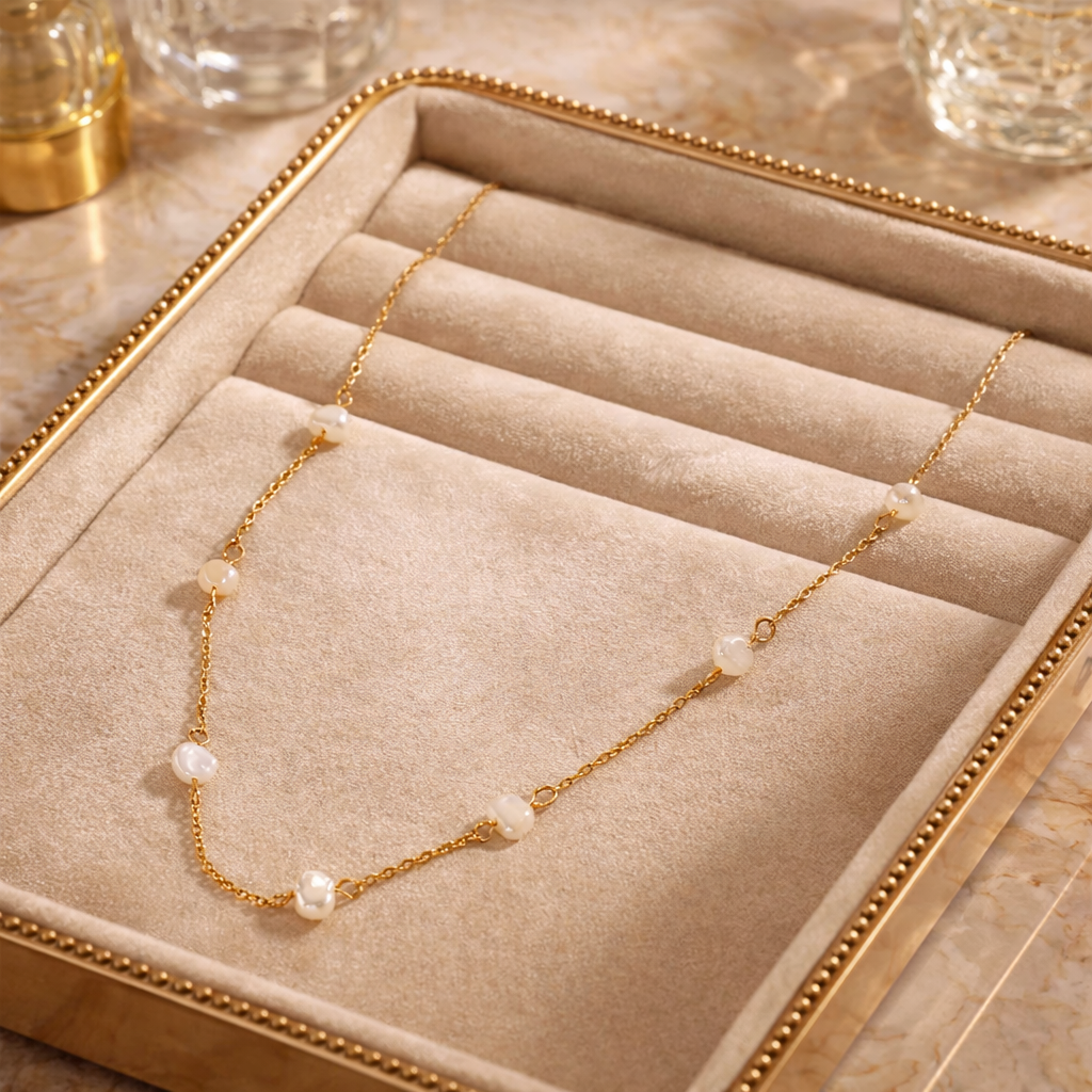 Perlenspur-Halskette