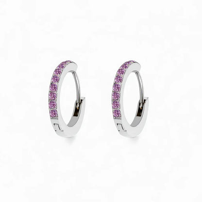 Birthstone hoop earrings