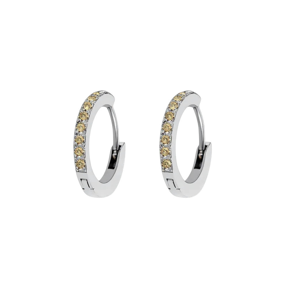 Birthstone hoop earrings