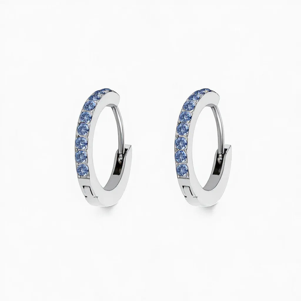 Birthstone hoop earrings