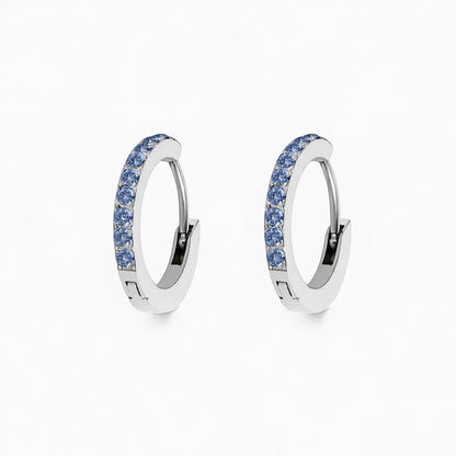 Birthstone hoop earrings