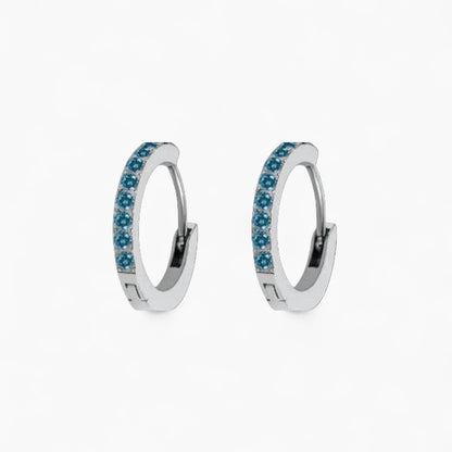 Birthstone hoop earrings