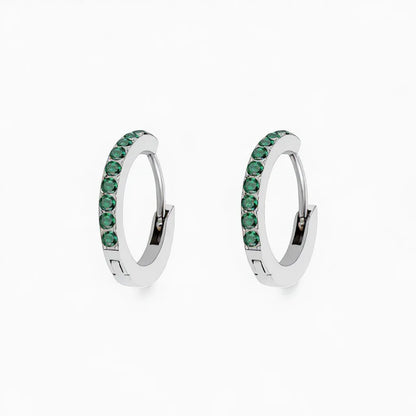Birthstone hoop earrings