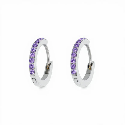 Birthstone hoop earrings