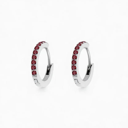 Birthstone hoop earrings