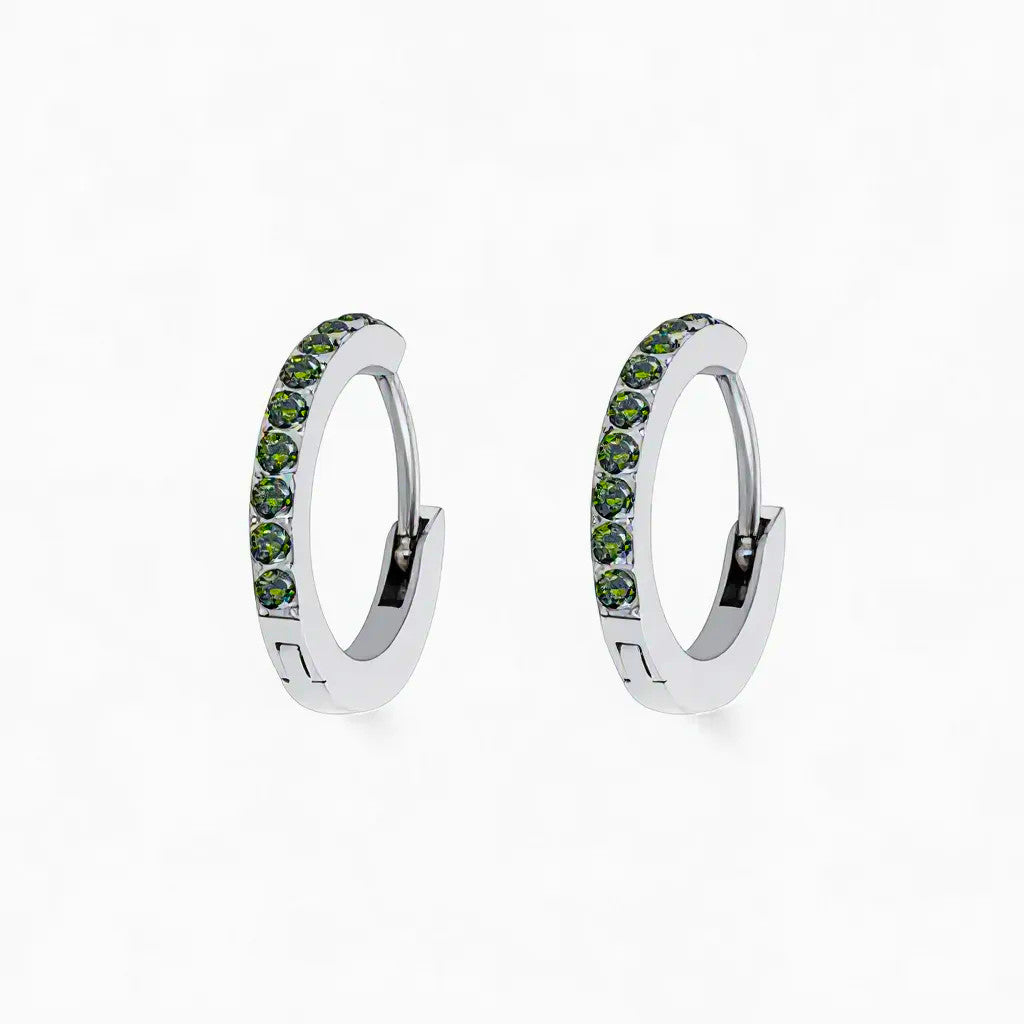 Birthstone hoop earrings