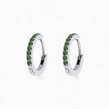 Birthstone hoop earrings