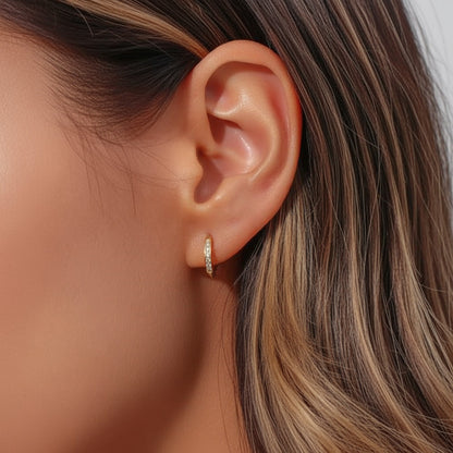 Ohrringe Creolen mit Zirkonen