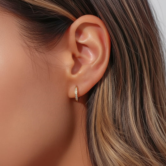 Ohrringe Creolen mit Zirkonen