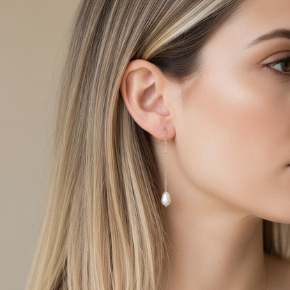 Vaya earrings with freshwater pearls