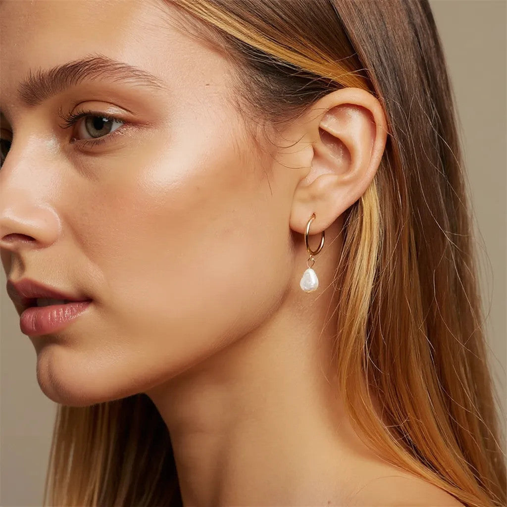 Earrings with freshwater pearls Morning Dew