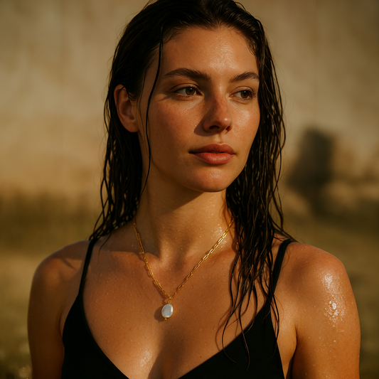 Колие със сладководна перла Марина