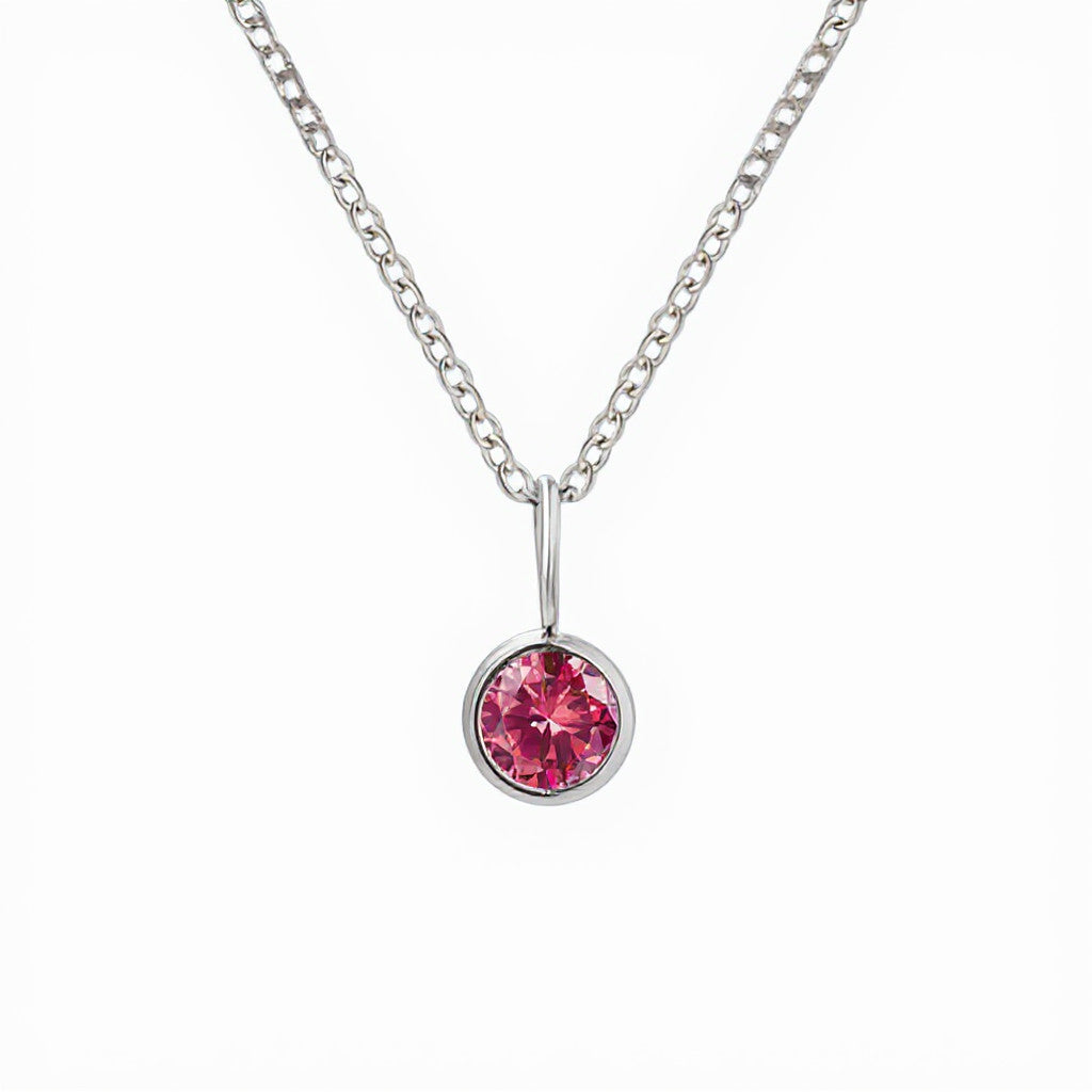 Halskette mit Geburtsstein Dem Herzen nahe