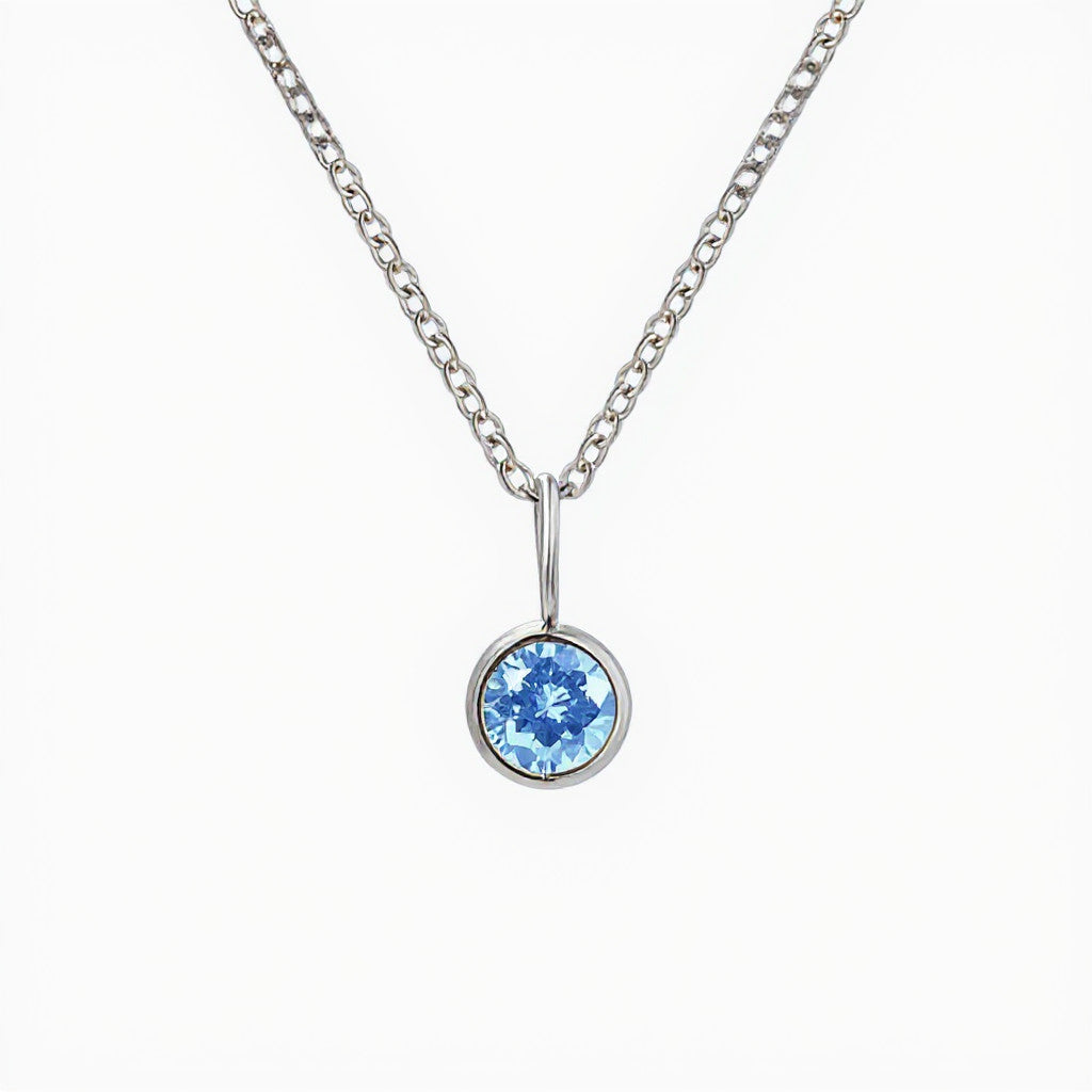 Halskette mit Geburtsstein Dem Herzen nahe