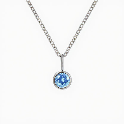 Halskette mit Geburtsstein Dem Herzen nahe